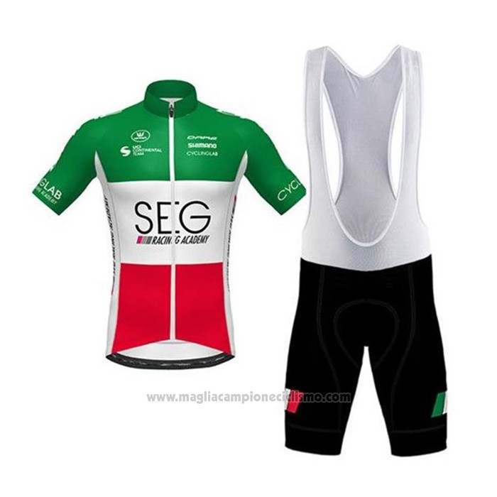 2020 Abbigliamento Ciclismo SEG Racing Academy Campione Italia Manica Corta e Salopette